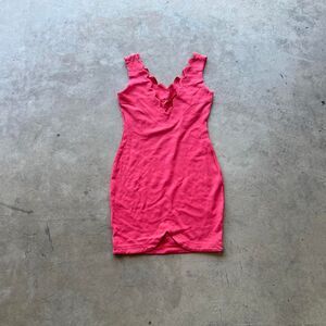 Yes Clothing Hot Pink sleeveless dress y2k club summer womens size M